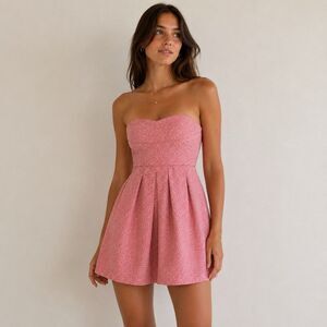 BCBG Maxazria Y2K Strapless Mini Dress Peach Cheetah Metallic Formal Sz 4